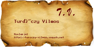 Turóczy Vilmos névjegykártya
